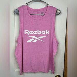 Reebok Women's Pink White Back Cutout Size XL Sleeveless Tank